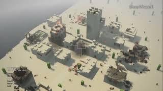 Minecraft Desert Village Destroyed by AC 130 Airstrike  Teardown