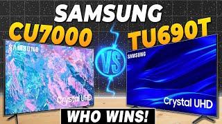 Samsung CU7000 VS TU690T 2024 - Who Wins?  The Best 4K UHD Smart TV Comparison 2024