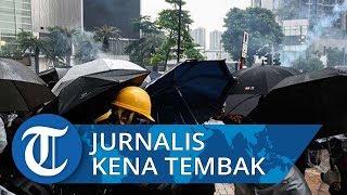 VIDEO Jurnalis Perempuan Tertembak Peluru Karet saat Meliput Demo di Hongkong