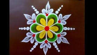 Attractive kolam collection  Latest 5 mini rangoli designs  3*2 dots small muggulu  daily kolam