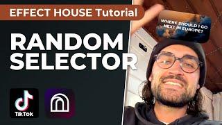 Random Selector Filter - Effect House Tutorial  Create your own TikTok AR Filter