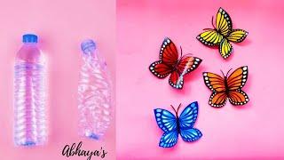 How to make butterfly with plastic bottle  easy Butterflies with plastic bottle  easy craft 