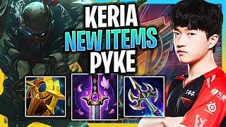 KERIA IS SO GOOD WITH PYKE WITH NEW ITEMS  T1 Keria Plays Pyke Support vs Blitzcrank  Season 2024