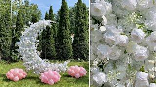 Moon Flower Wall & Balloon Clouds