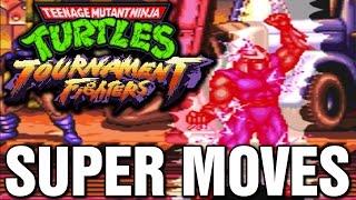 Teenage Mutant Ninja Turtles Tournament Fighters All Super Desperation Moves SNES Super Nintendo