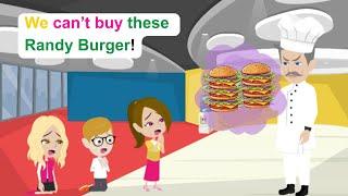 Ellas principal sells burger again - Funny English Animated Story - Ella English