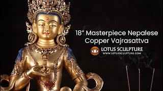 18 Gold Gilded Nepalese Copper Vajrasattva Statue www.lotussculpture.com