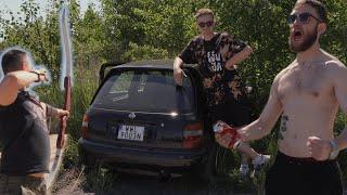 Micra K11 crashes during street racing and pset takes off his t-shirt  Vlogumentary ep. 15