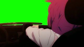 Senjougahara Hitagi Driving GreenscreenChroma Key