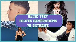 Blind test toutes générations 1980 à 2023 75 Extraits