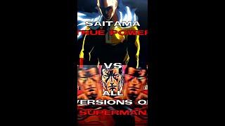 Saitama vs All versions of Superman