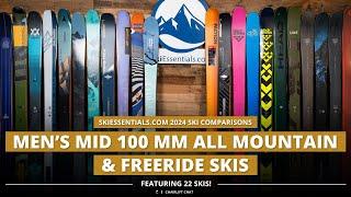 2024 Mens Mid-100 mm Freeride Ski Comparison with SkiEssentials.com