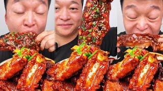 Asmr Chinese Food Mukbang Spicy Chicken Wings 목소리도 좋고 진짜같아