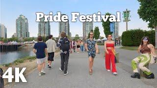 Walking in the Big Festival In Vancouver Pride Day 2023 4K Canada 