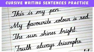 cursive writing practice  simple sentences in cursive handwriting   beautiful english handwriting