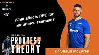 What affects RPE for endurance exercise?