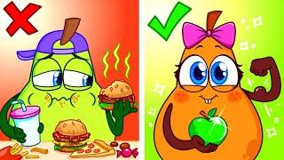 Healthy Food vs Junk Food  Good Habits Nursery Rhymes and Kids Songs by Little Baby PEARS