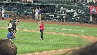 Texas Rangers National Anthem Holly Tucker 72324 vs Chicago White Sox