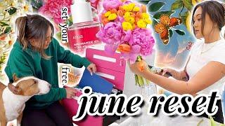 JUNE RESET  home organization vanity clean up + ninja creami