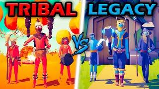 TRIBAL WARRIORS vs LEGACY KINGDOM - Totally Accurate Battle Simulator  TABS