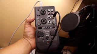 My budget friendly mini recording studio set-up using the ZOOM U-24 and Audio Technica AT2035.