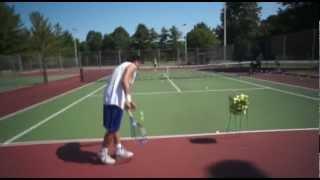 20120711 Rookie Tennis Serving Practice