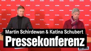 Pressekonferenz mit Martin Schirdewan und Katina Schubert