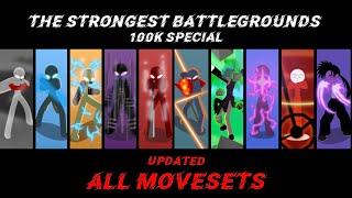 100k Special The Strongest Battlegrounds - ALL MOVESETS  Stick Nodes Pro UPDATED