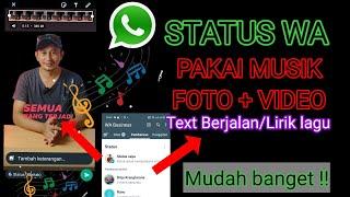 Cara membuat status musik di WhatsApp 2023    status WA dengan Musik Foto dan Video  #whatsApp