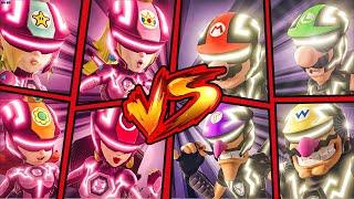 Mario Strikers Battle League - Princess Girls Team VS Mario and Wario Brothers Mens Team  Hard 