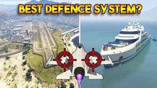 GTA 5 ONLINE  FORT ZANCUDO VS YACHT BEST DEFENCE SYSTEM?