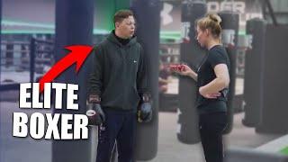 Elite BOXER pretended to be a beginner PART 2  Coachs prank