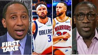 FIRST TAKE  Steph & Hield will UPSET Klays return - Stephen A. breaks NBA Cup Mavs vs. Warriors