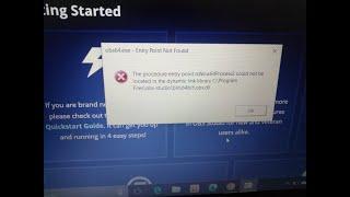 Error Fixed obs64.exe – Entry Point Not Found  The procedure entry point IsWow64Process2