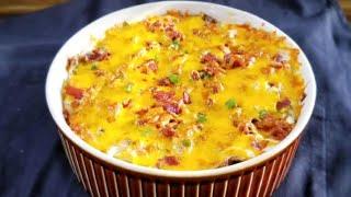 BEST LOADED BAKED POTATO CASSEROLE  Perfect SIDE Dish  How to make  