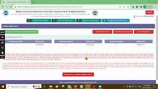 Online Process of Option form filling for CAP Round I of Engineering Admissions 2023  MHT-CET 2023