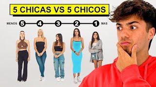 Quién es la más Atractiva? 5 Chicos VS 5 Chicas