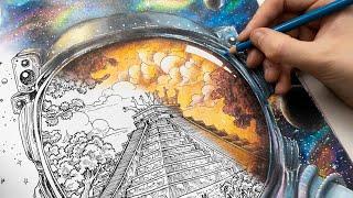 My Epic Galaxy COLORING PAGE Transformation Kerby Rosanes