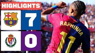 FC BARCELONA 7 - 0 REAL VALLADOLID CF  HIGHLIGHTS LALIGA EA SPORTS