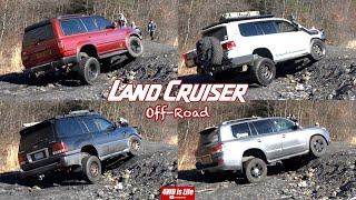 ToyotaLexus Land Cruiser 80 100 200 series - Off-Road Comparison LX570 sending it HARD