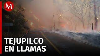 Activan alerta por incendio forestal en Tejupilco Edomex