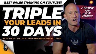 Car Sales Training  How to Triple Your Leads in 30 Days  Andy Elliott