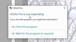 How to fix Vegas pro is not responding GPU