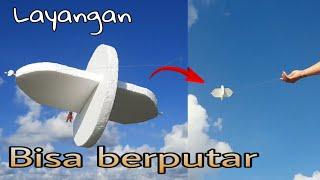 membuat layangan hias flip-flop bisa berputar