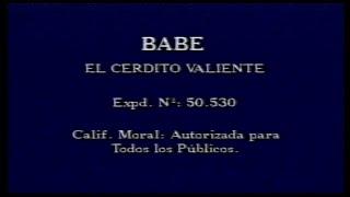 BABE EL CERDITO VALIENTE 1995  Intro VHS España