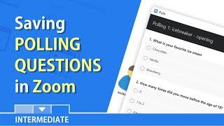 Zoom video - save polls and keyboard tips for the Mac by Chris Menard