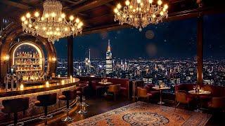 New York Night Jazz in Cozy Bar Ambience  Gentle Jazz Saxophone Music for Stress Relief