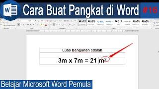 Belajar Microsoft Word 16# cara membuat pangkat pada microsoft word