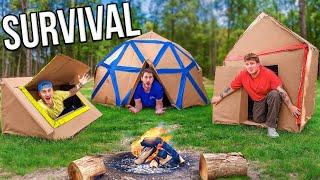 We Built Cardboard Survival Shelters