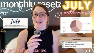 JULY MONTHLY RESET  review goals & budget realistic goals & budget planning & mini reset routine